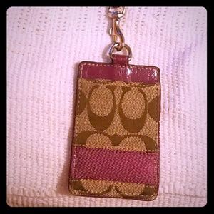 Coach Signature Name Badge Holder